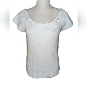 ‎525 America white knit sweater top size Medium NWT